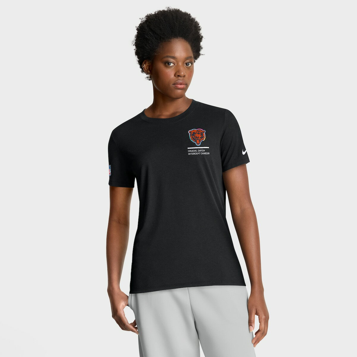 エントリーでポイント7倍【公式グッズ】NFL ベアーズ Tシャツ Nike/ナイキ レディース ブラック (25 Womens Nike Crucial Catch Triblend SST)