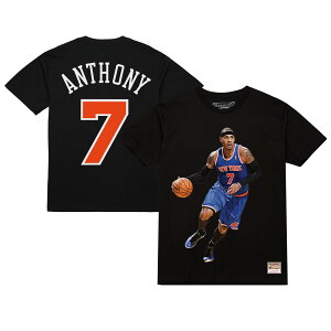 【公式グッズ】NBA ニックス カーメロ・アンソニー ネーム&ナンバー Tシャツ Mitchell & Ness/ミッチェル&ネス メンズ ブラック (NBA ULTIMATE PLAYER NUMBER TEE)