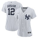 【公式グッズ】MLB ヤンキース トレント・グリシャム ホーム ユニフォーム (レプリカ) Nike/ナイキ レディース ホワイト (Women's Nike ...