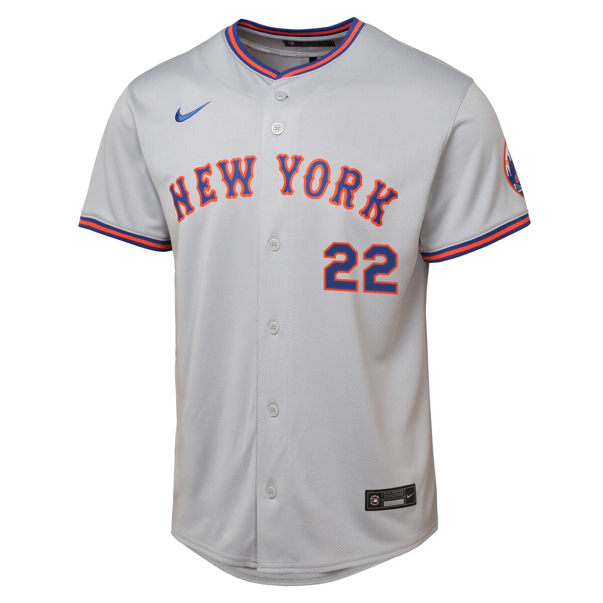 【公式グッズ】MLB メッツ ファン・ソト ロード リミテッド ユニフォーム Nike/ナイキ キッズサイズ グレイ (Youth Limited Player Jersey - OBS STYLE)