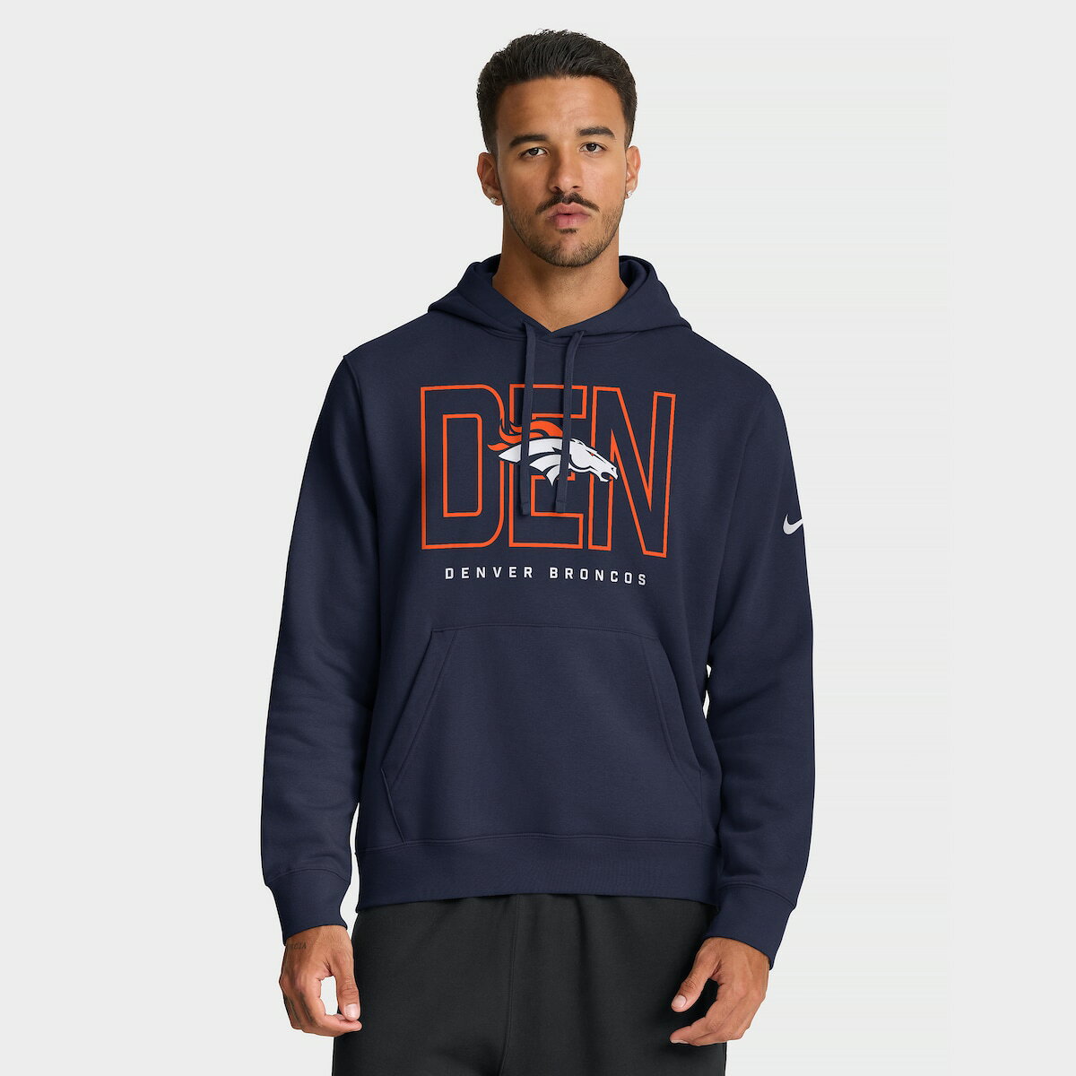 【公式グッズ】NFL ブロンコス フリース パーカー Nike/ナイキ メンズ ネイビー (25 Men's Nike Primetime Club PO Hoodie)