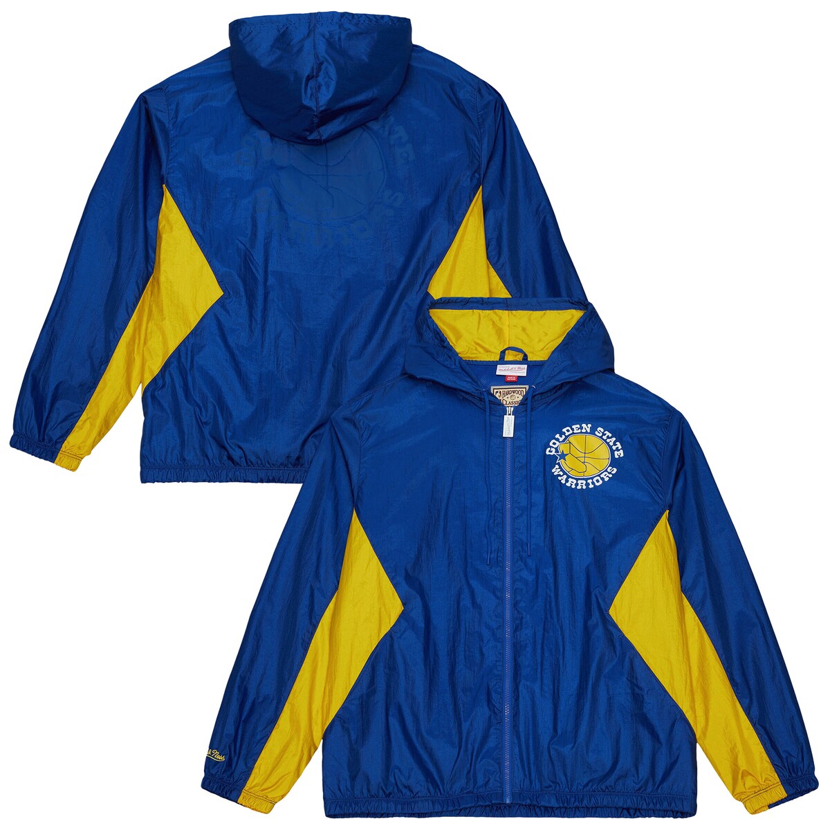 【公式グッズ】NBA ウォリアーズ ジャケット Mitchell & Ness/ミッチェル＆ネス メンズ ロイヤルブルー (FA25 Mens MNC HWC Playmaker Collection Vintage Windbreaker Hooded Jacket)(4)