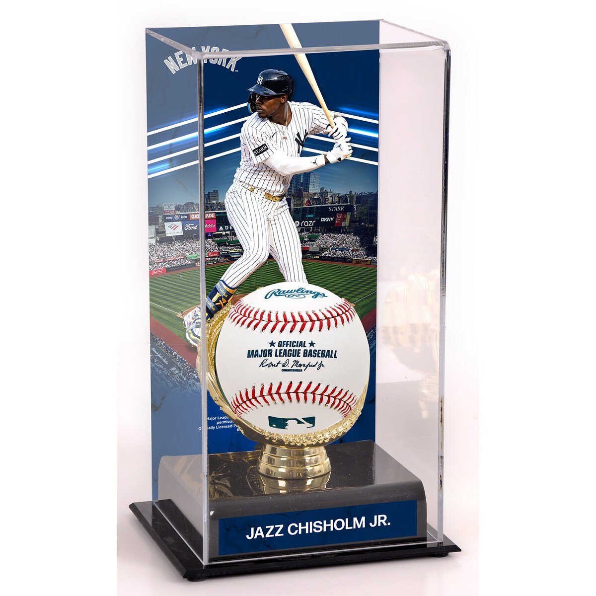 【公式グッズ】MLB ヤンキース ジャズ・チソルム・ジュニア コレクタブル用 野球ボールケース（ボール..