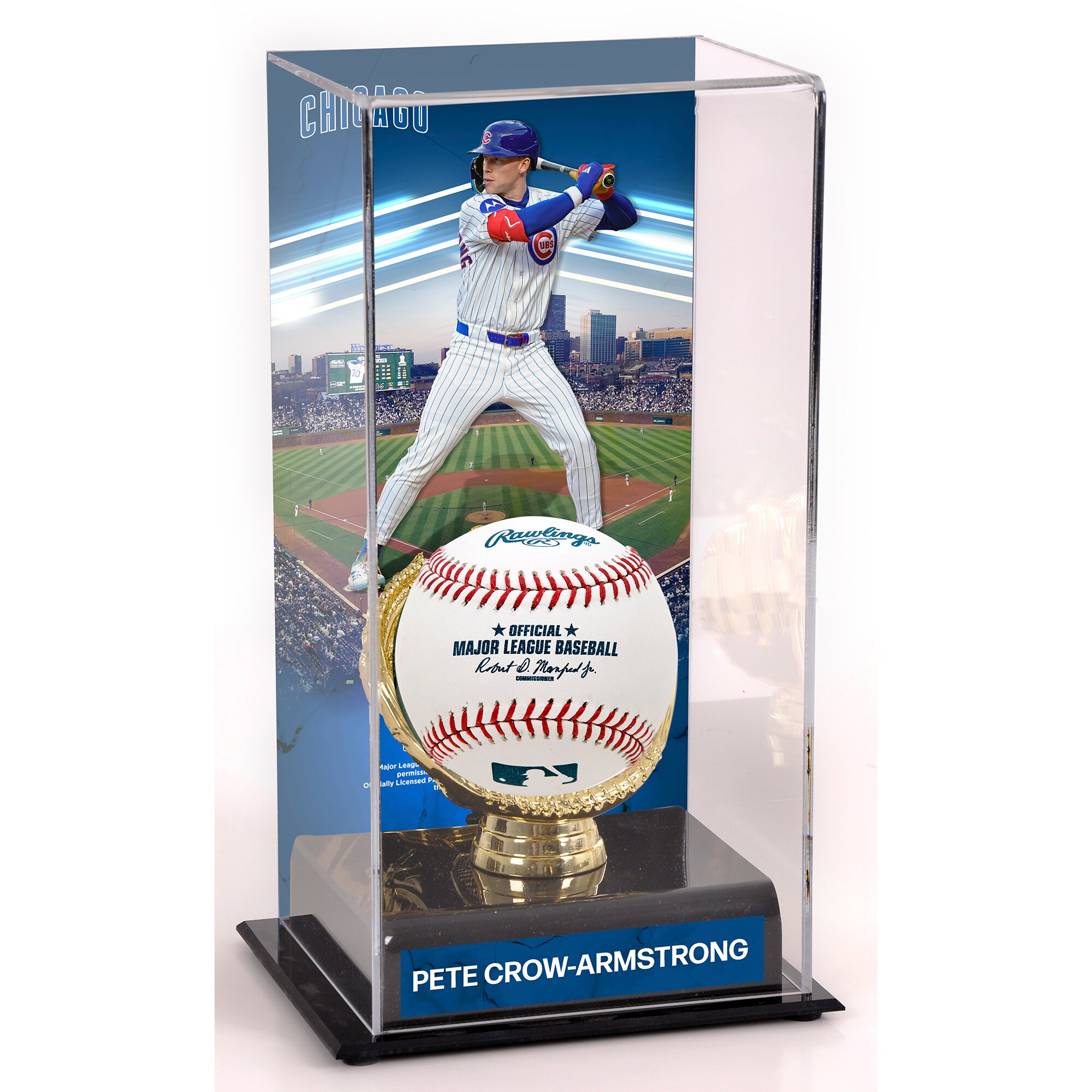 【公式グッズ】MLB カブス ピート・クロウ＝アームストロング コレクタブル用 野球ボールケース（ボー..