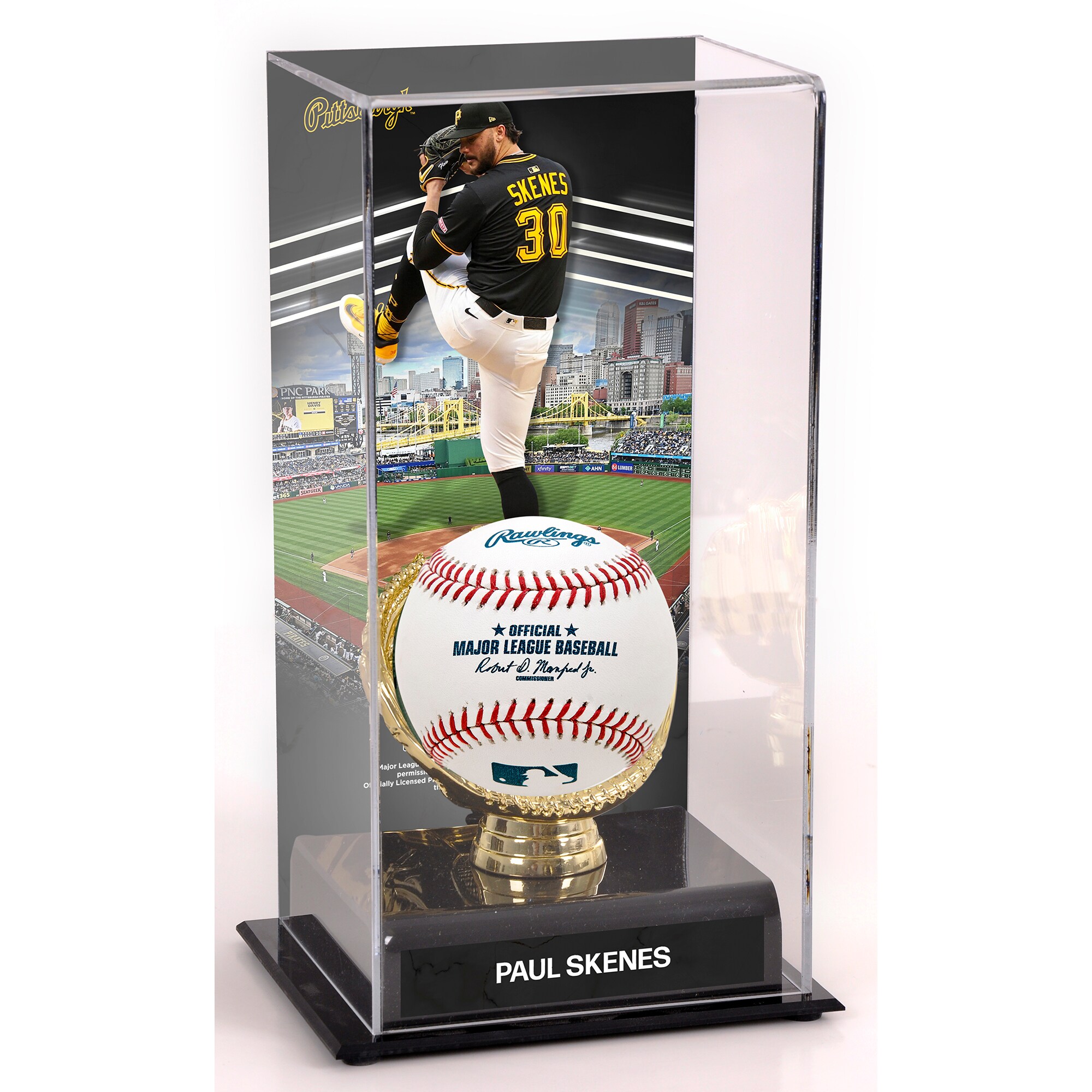 【公式グッズ】MLB パイレーツ ポール・スキーンズ コレクタブル用 野球ボールケース（ボール無し） Fa..