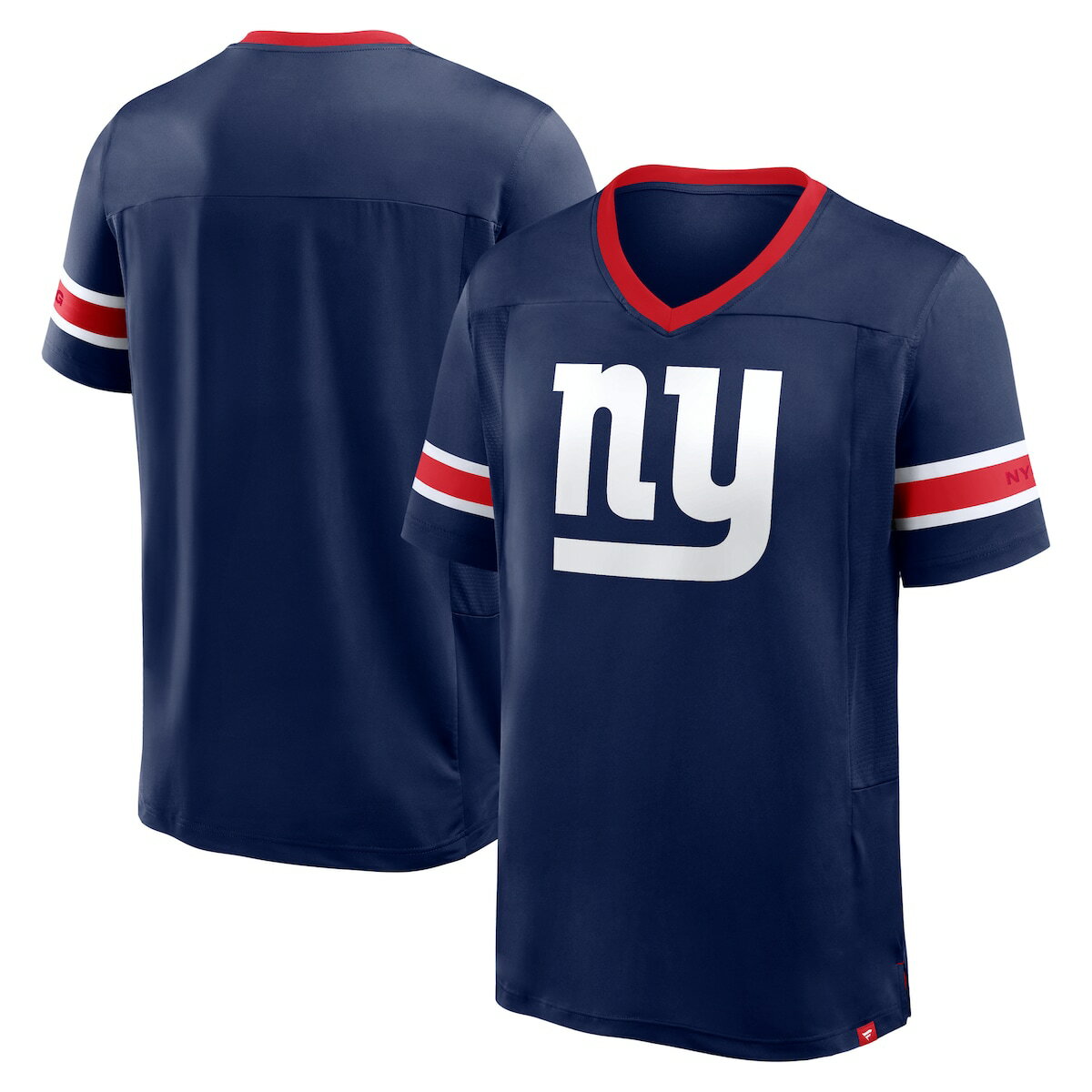 【公式グッズ】NFL ジャイアンツ Vネック Tシャツ Fanatics/ファナティクス メンズ ネイビー (FANATICS HASHMARK V/C LOGO)