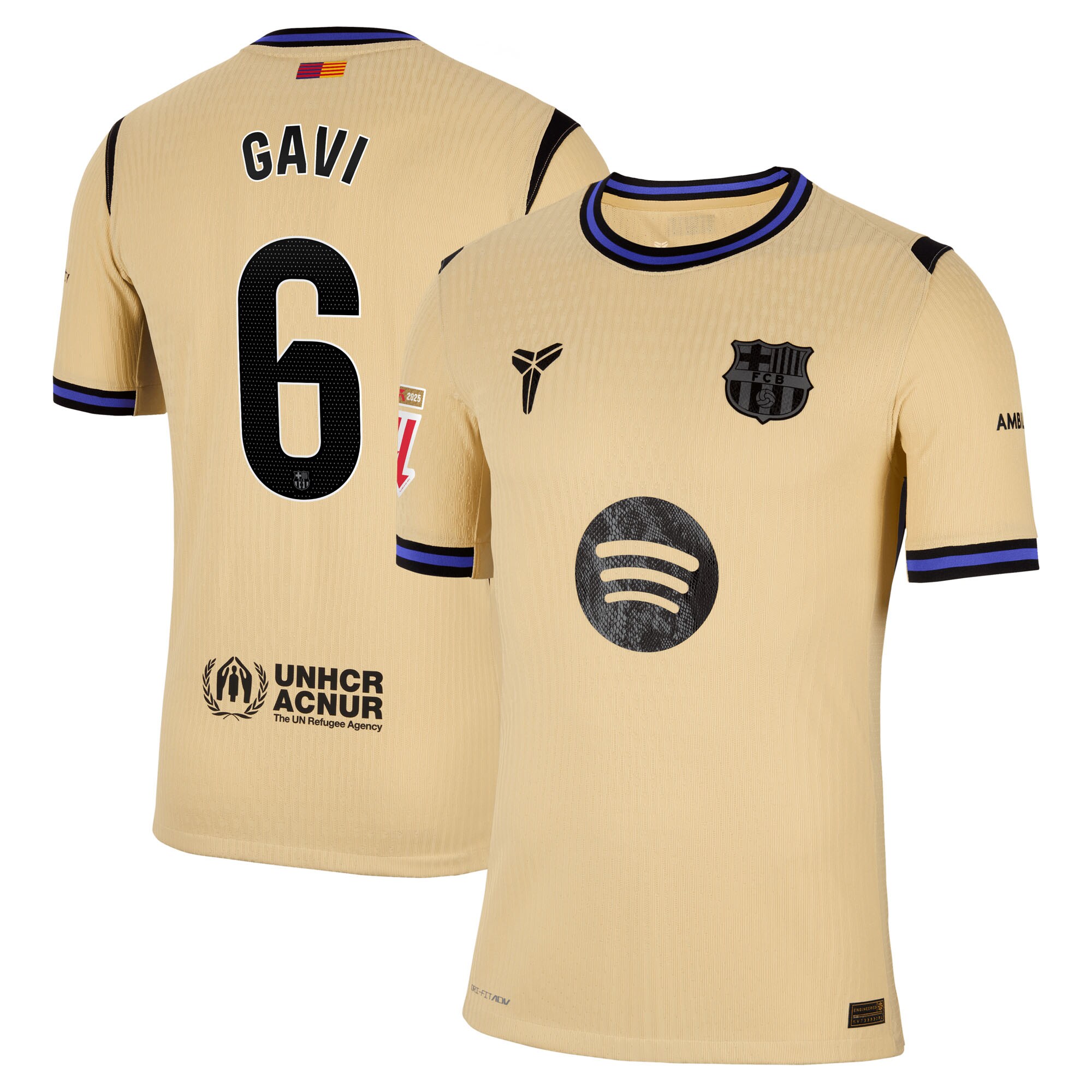【公式グッズ】ラ・リーガ バルセロナ ガビ アウェイ ユニフォーム (オーセンティック) Nike/ナイキ メンズ ゴールド (NIK 25/26 Men's ...
