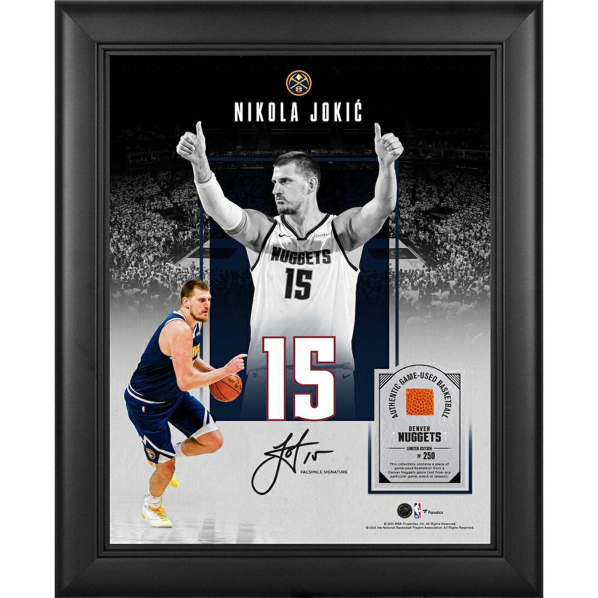 【公式グッズ】NBA ナゲッツ ニコラ・ヨキッチ コレクタブルフォトコラージュ Fanatics Authentic/ファナティクスオーセンティック (UNS FR GU BKLL NBA PF51 COLLAGE 46070)