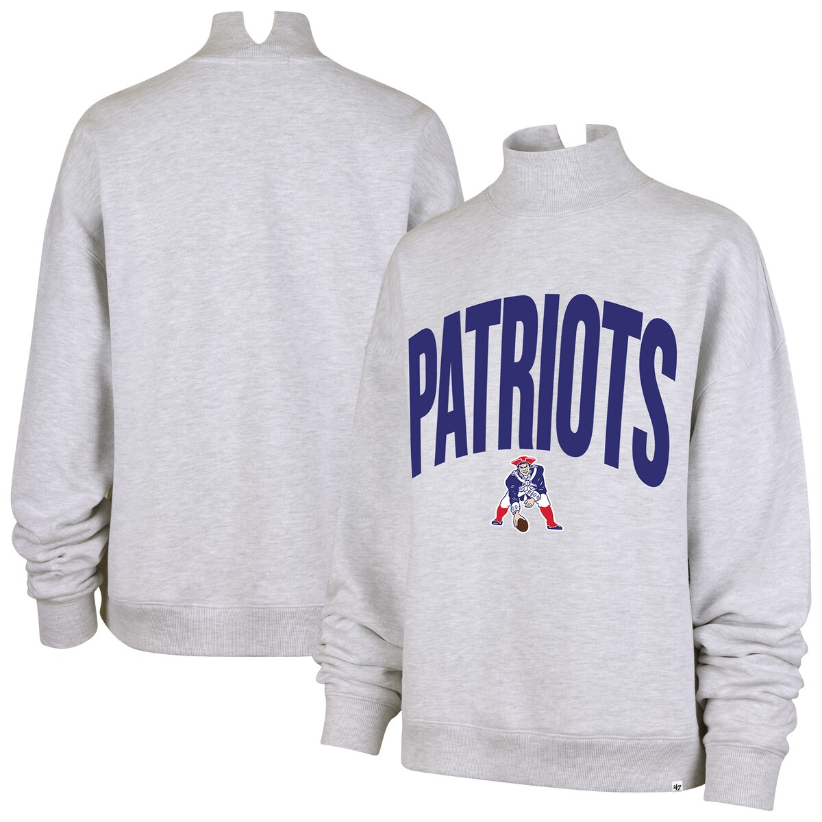 NFL ペイトリオッツ トレーナー '47/フォーティーセブン レディース グレイ (NFL Womens 47 Subtle Muse Mock Neck - R)
