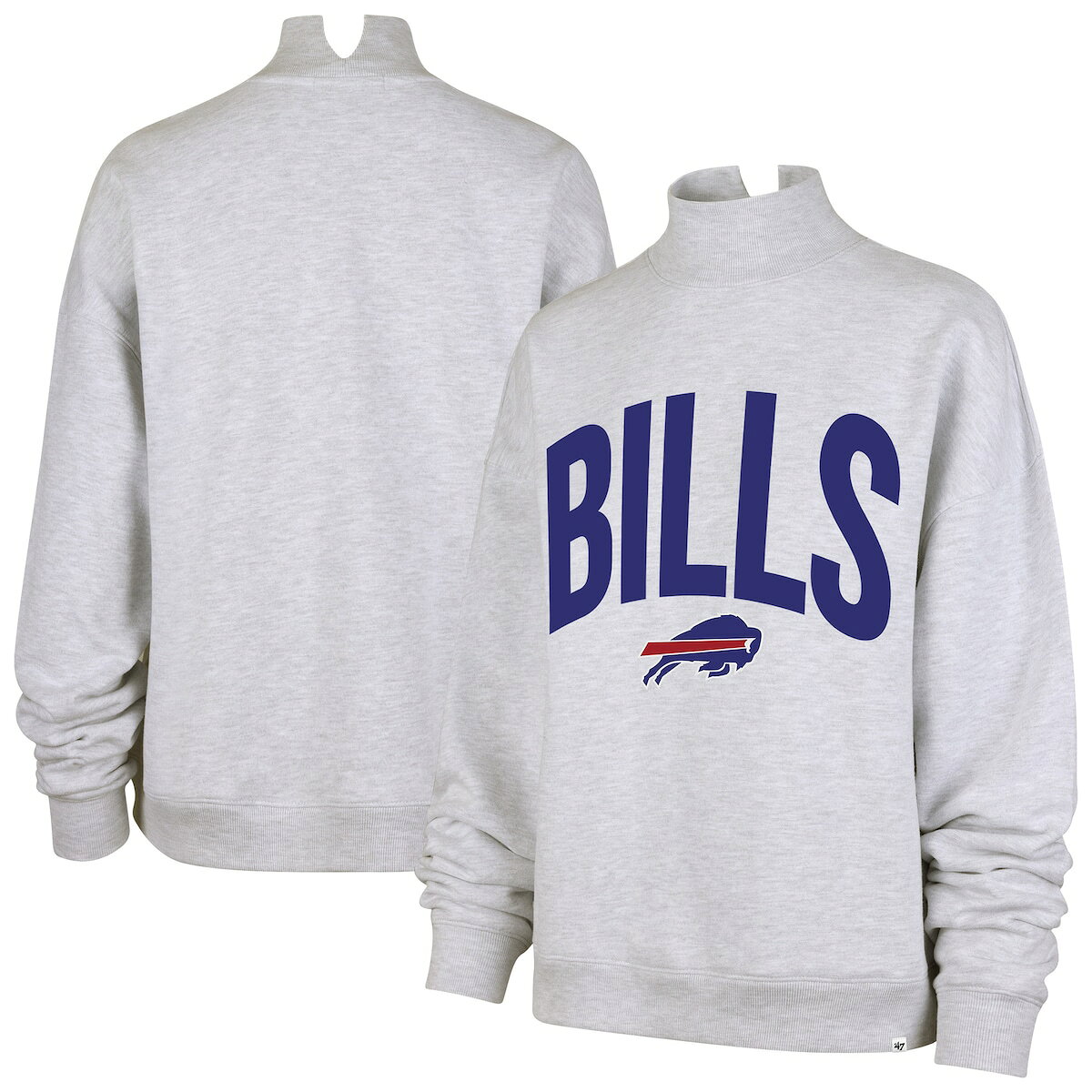 NFL ビルズ トレーナー '47/フォーティーセブン レディース グレイ (NFL Womens 47 Subtle Muse Mock Neck - R)