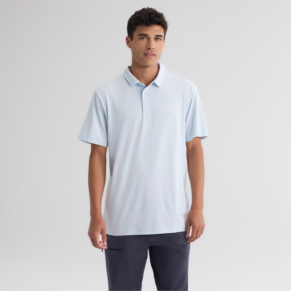 Fanatics brings an elevated look and feel to everyday athleisure with this Detroit Lions Clutch Polo. The lightweight fabric is crafted in a close, streamlined fit that moves with you for optimum comfort. A smooth, tonal team logo perfectly complements the understated design of this modern Detroit Lions polo.Material: 91% Polyester/9% ElastaneImportedMachine wash, tumble dry lowAthletic Fit: Close, streamlined fit that moves with your bodyShort sleeveOfficially licensedBlended material has a lightweight feel (140gsm)Three-button placketBrand: FanaticsHeat-sealed silicone team logo has a smooth, rubberized finish that's designed to stretch with the fabric without cracking