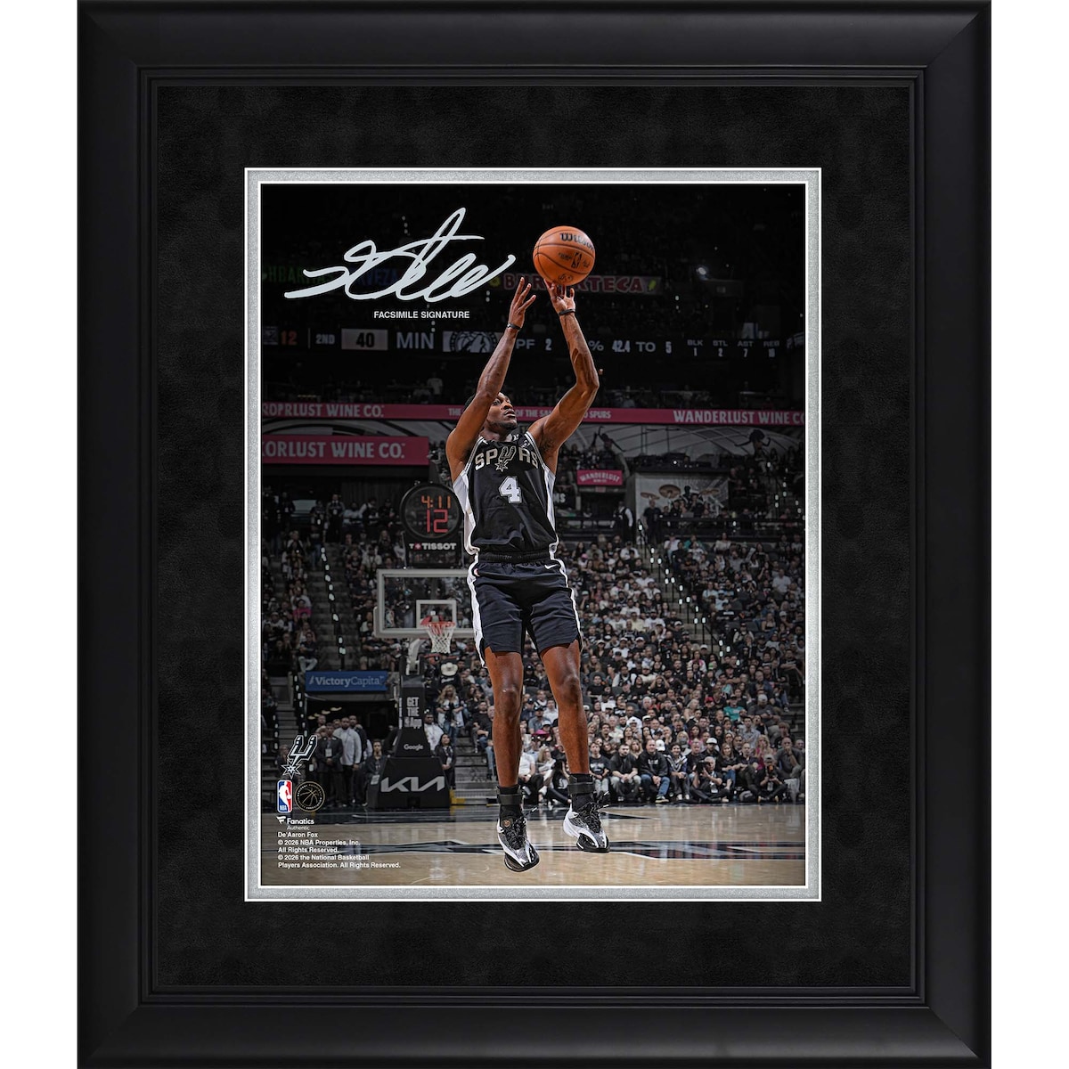 NBA スパーズ ディアロン・フォックス コレクタブルフォトコラージュ Fanatics Authentic/ファナティクスオーセンティック (UNS FR PF31 FACSIMILE COLLAGE)