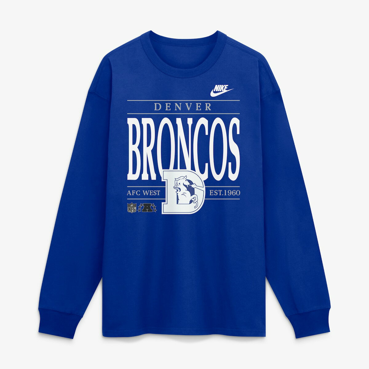 NFL ブロンコス 長袖 Tシャツ Nike/ナイキ メンズ ロイヤルブルー (Men's Nike Red Zone LS Max 90 Tee)