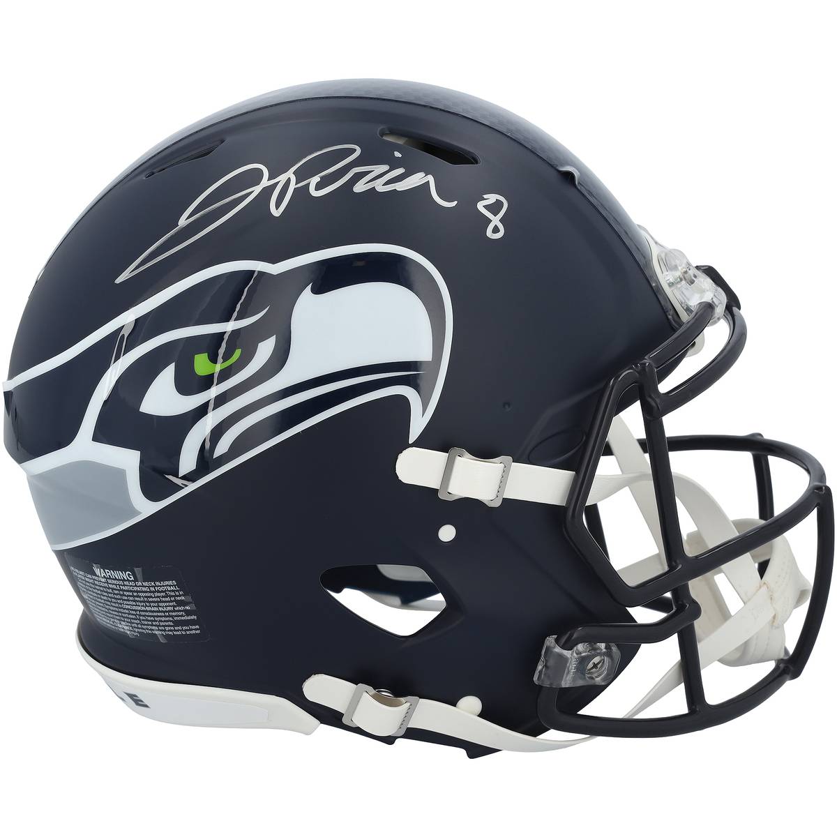 Elevate your collection of Seattle Seahawks memorabilia with this Jadarian Price autographed Riddell Speed Authentic Helmet. It features eye-catching details and a distinct signature from Jadarian Price. Backed by an individually numbered, tamper-evident FanSecure hologram, this is a must-have for any Seattle Seahawks fan or collector.Brand: Fanatics AuthenticSignature may varyOfficially licensedMade in the USAIndividually numbered, tamper-evident hologram is authenticated with FanSecure technology and can be verified at fanatics.com/fansecure