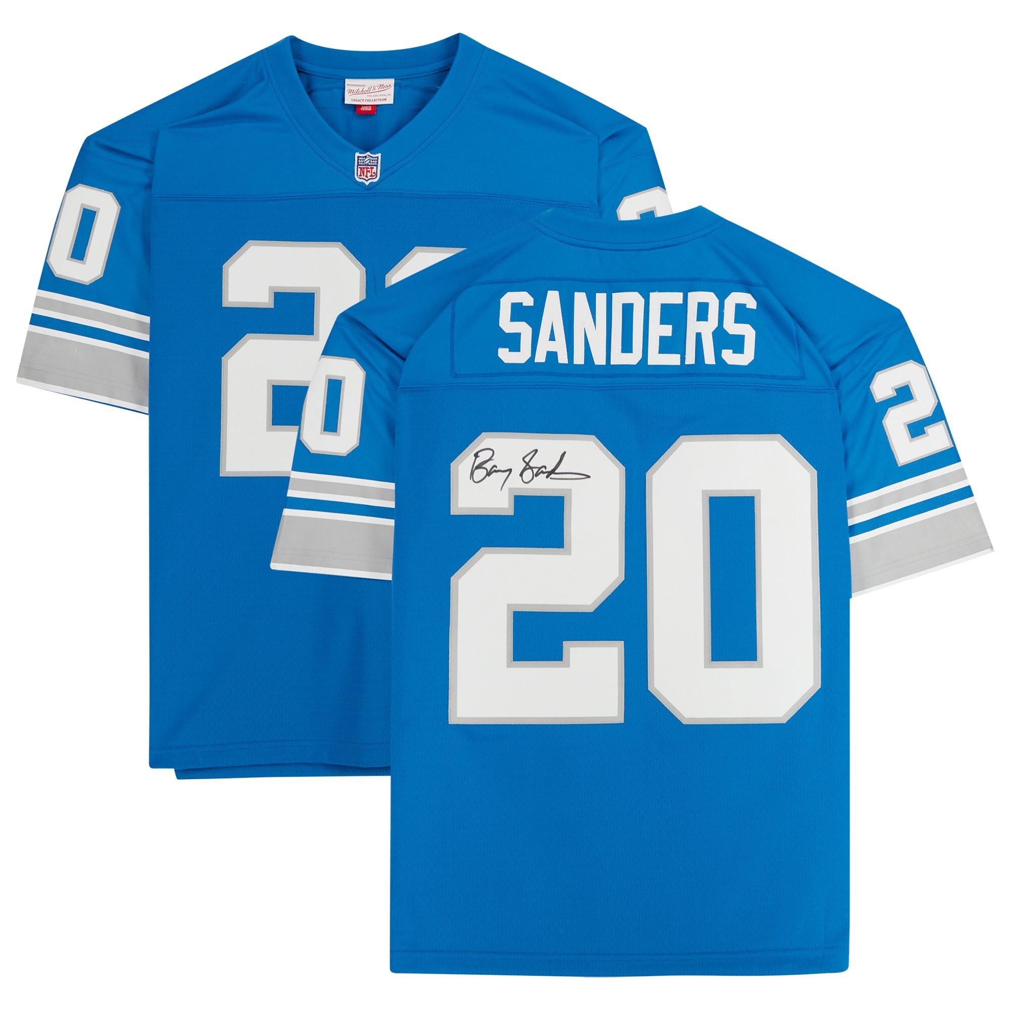 【公式シリアル番号付き】NFL ライオンズ バリー・サンダース 直筆サイン入り アメフト ユニフォーム Fanatics Authentic/ファナティクスオーセンティック ブルー (Aut Jersey NFL)