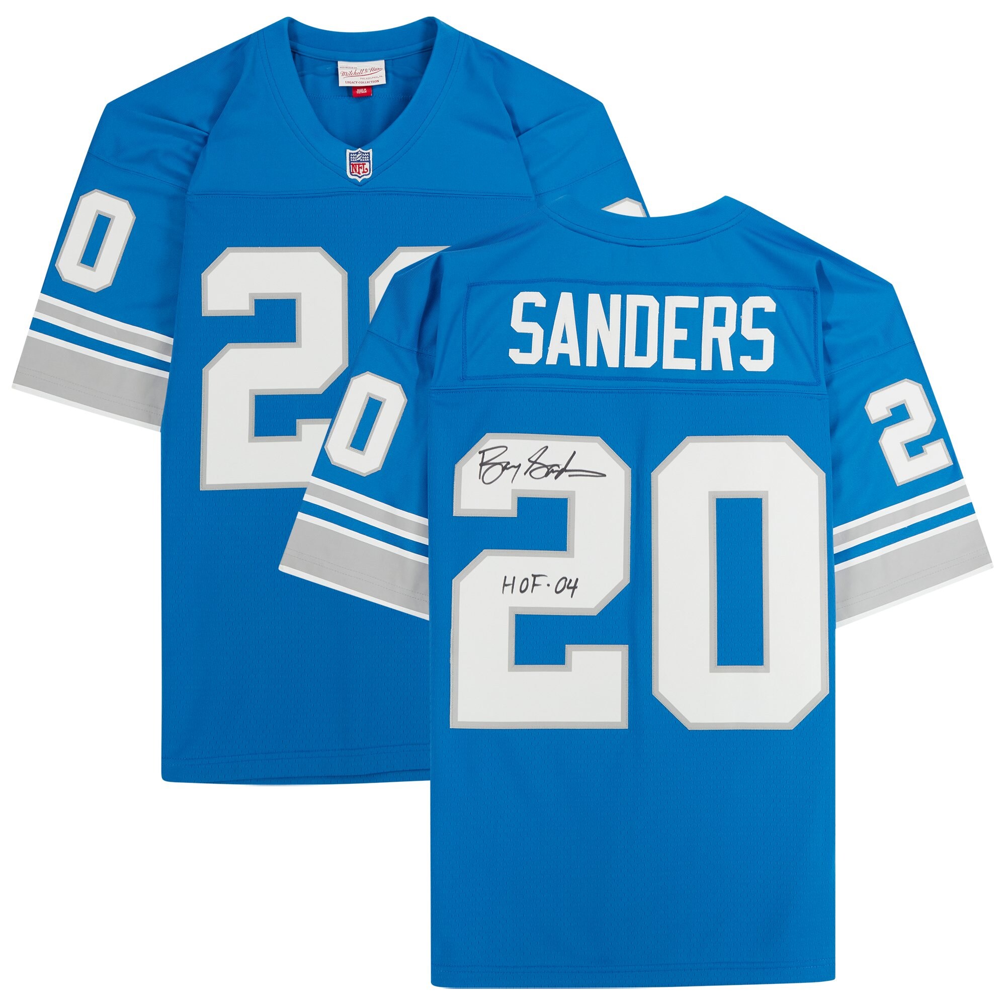 【公式シリアル番号付き】NFL ライオンズ バリー・サンダース 直筆サイン入り アメフト ユニフォーム Fanatics Authentic/ファナティクスオーセンティック ブルー (Aut Jersey NFL)
