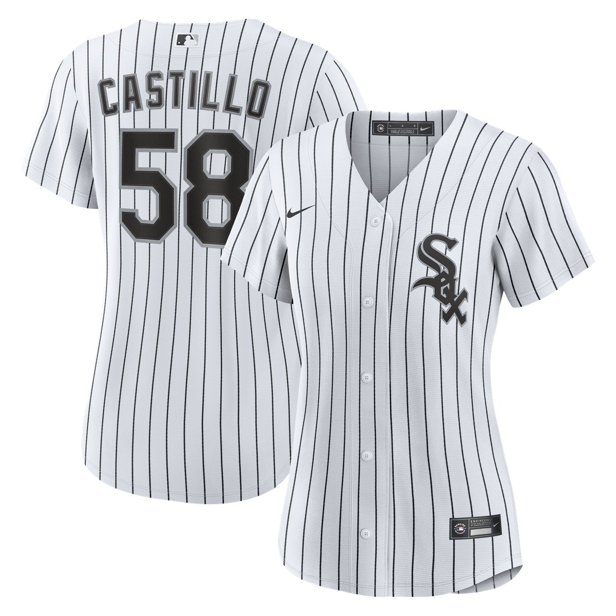 【公式グッズ】MLB ホワイトソックス ルイス・カスティーヨ ホーム ユニフォーム （レプリカ） Nike/ナイキ レディース ホワイト (Women's Nike 1.0 Replica Player Jersey - CORE)