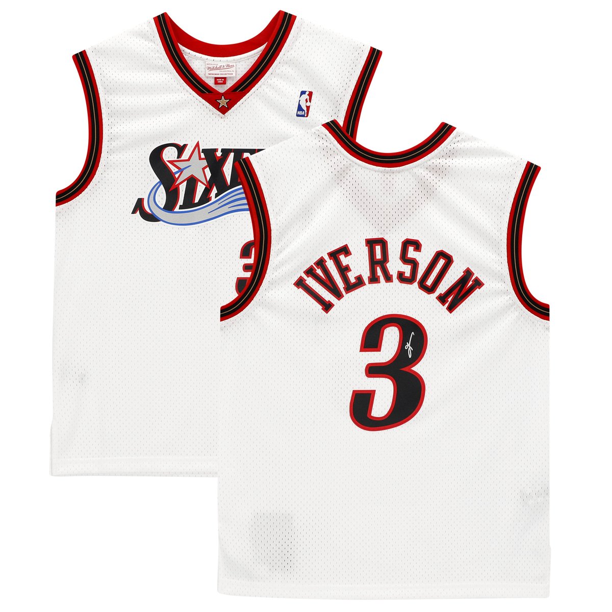 【公式シリアル番号付き】NBA 76ers アレン・アイバーソン 直筆サイン入り バスケットボール ユニフォーム Fanatics Authentic/ファナティクスオーセンティック (AUT BK JERSEY 9272021)