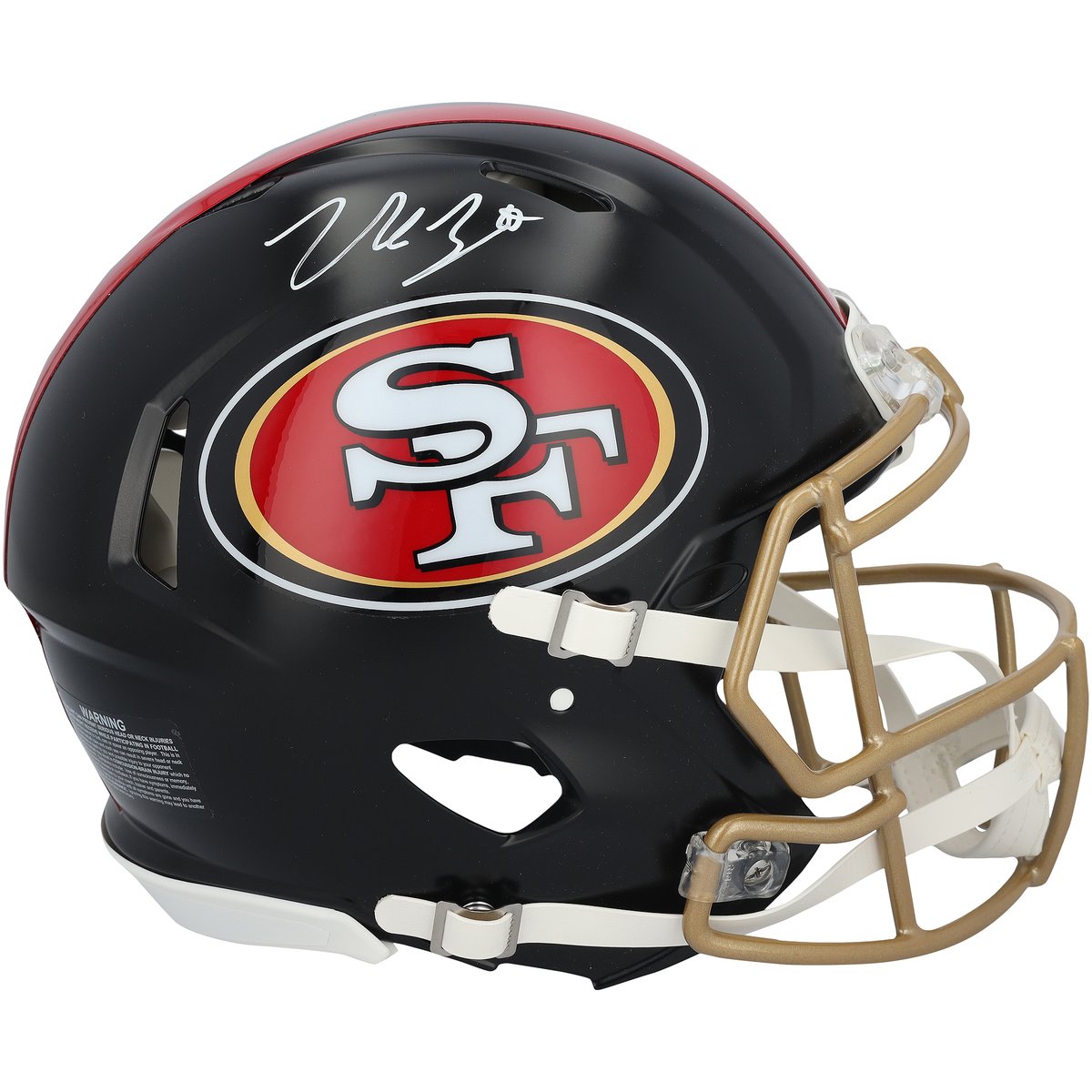 Bring home a collectible that celebrates Nick Bosa and the San Francisco 49ers with this autographed Riddell Rivalry Speed Authentic Helmet. Personally signed by Nick Bosa, it offers an authentic keepsake that belongs in any fan's collection. Individually numbered, it includes a tamper-evident hologram featuring FanSecure technology that can be verified at fanatics.com/fansecure.Officially licensedMade in the USASignature may varyIndividually numbered, tamper-evident hologram is authenticated with FanSecure technology and can be verified at fanatics.com/fansecureBrand: Fanatics Authentic