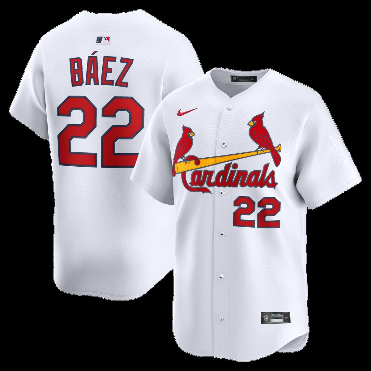 【公式グッズ】MLB カージナルス ジョシュア・バエズ ホーム リミテッド ユニフォーム Nike/ナイキ メンズ ホワイト (2025 Nike Mens Limited Player Jersey)