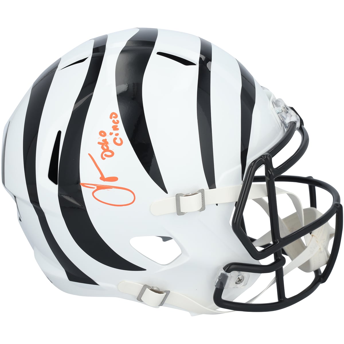 【公式シリアル番号付き】NFL ベンガルズ チャド・ジョンソン 直筆サイン入り 実物大 ヘルメット Fanatics Authentic/ファナティクスオーセンティック (AUT REP HELMET 46230)