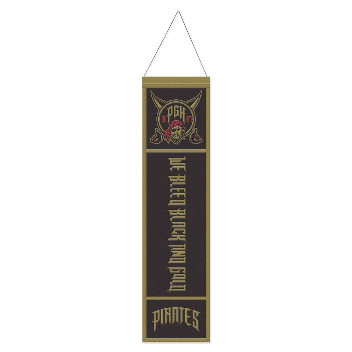 Celebrate your city while showcasing your Pittsburgh Pirates pride with this 2026 City Connect 8" x 32" Wool Banner. This piece features the classic WinCraft construction you know and love, combined with city-inspired Pittsburgh Pirates graphics that honor your team and their hometown. From the embroidered fabric appliques to the ready-to-hang design, this banner is a versatile and refined expression of your fandom.Wipe clean with a damp clothMeasures approx. 8'' x 32''Single-sided designMaterial: 100% WoolBrand: WinCraftComes ready to hangOfficially licensedEmbroidered fabric appliquesMade in the USA