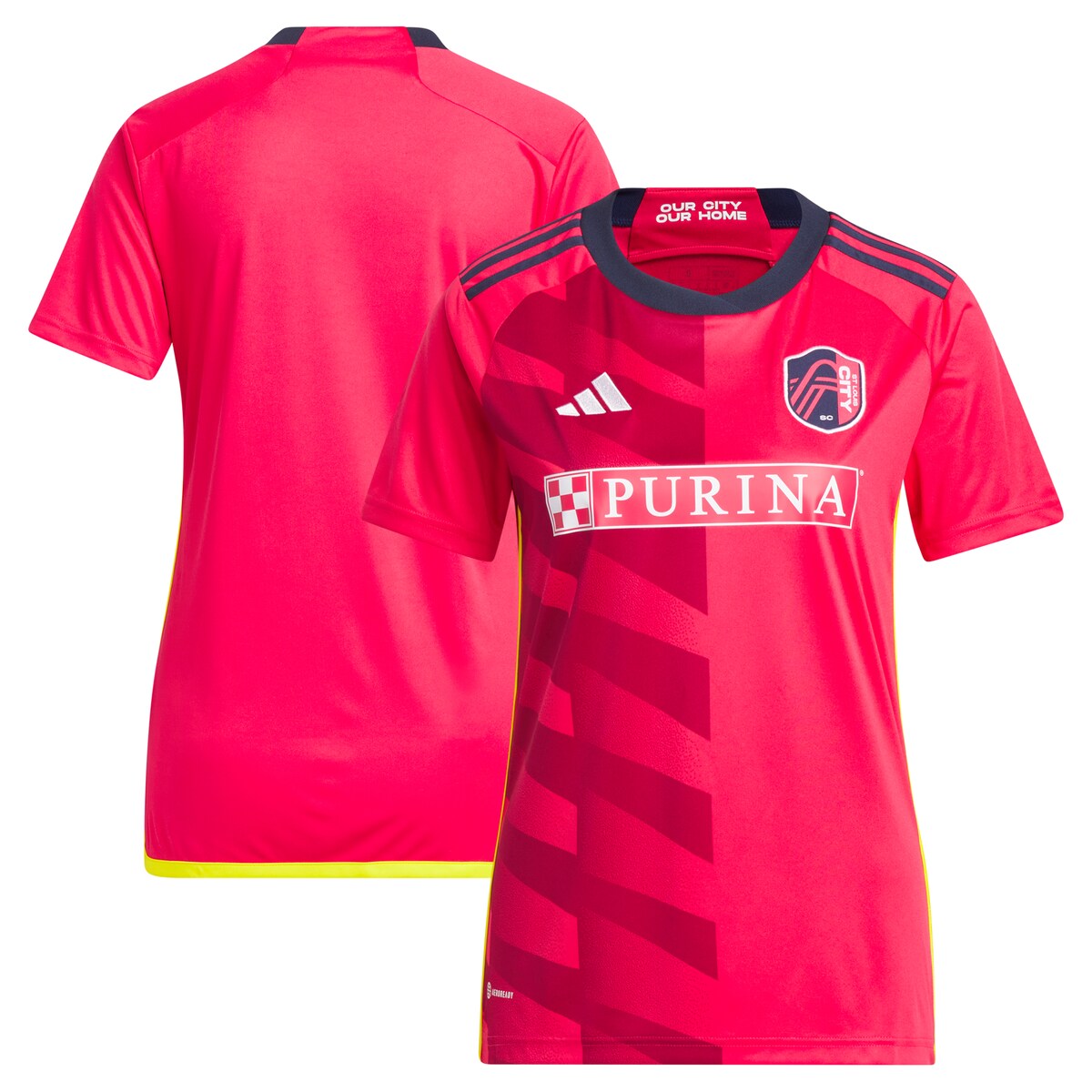 This St. Louis City SC 2023 CITY Kit Replica Jersey by adidas is uniquely inspired by the energy of St. Louis and the club's loyal supporters. Its purpose is to evoke its rich history as the first soccer capital in the country. In addition, ventilated, mesh panels work together to keep you dry and comfortable while cheering the St. Louis City SC all game long.Officially licensedMachine wash, tumble dry lowAEROREADY technology absorbs moisture and makes you feel dryImportedReplica JerseyMaterial: 100% PolyesterBrand: adidas