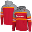 【公式グッズ】NFL バッカニアーズ プルオーバー パーカー Mitchell & Ness(ミッチェル&ネス) メンズ レッド (Mens NFL 22 Head Coach Hoody)