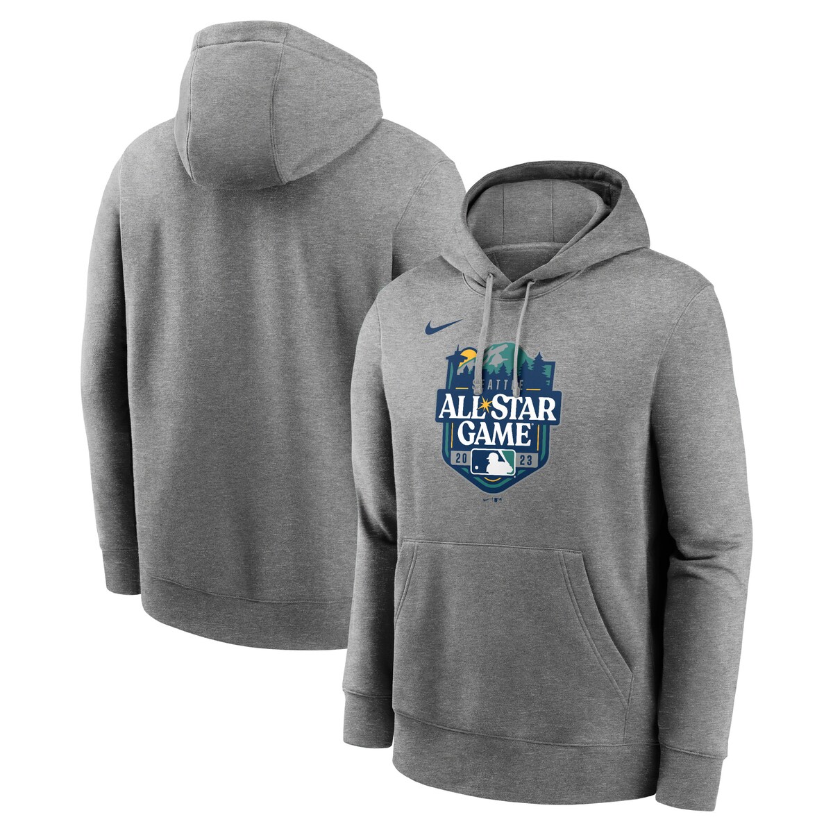 【公式グッズ】MLB オールスター フリース プルオーバー パーカー Nike ナイキ メンズ グレイ (Men's Nike 2023 ASG Pullover Fleece Hoodie)