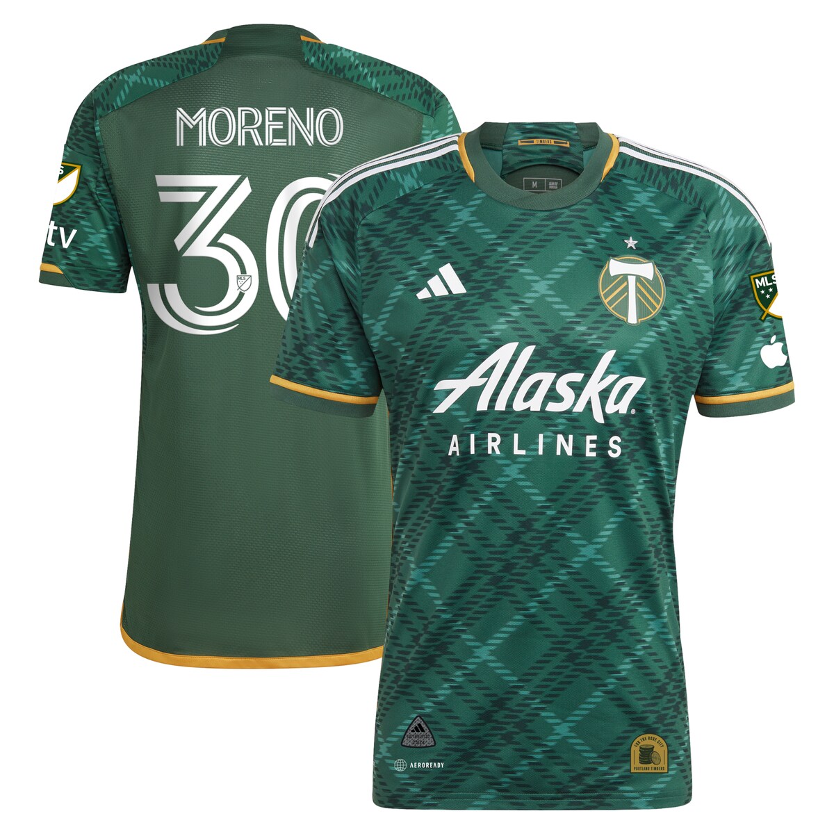 Reflect the tight-knit culture of your city when you pull on this 2023 Portland Plaid Kit Santiago Moreno Authentic Jersey. The club's first-ever plaid jersey, this adidas gear symbolizes the kinship and community of Soccer City USA through its unique design and Victory Log blessing. It features AEROREADY technology that will keep you dry so you can proudly stand with the Portland Timbers.Sewn on embroidered team crest on left chestOfficially licensedAuthentic JerseyAEROREADY technology absorbs moisture and makes you feel dryEmbroidered adidas logo on right chestMaterial: 100% PolyesterJersey Color Style: PrimaryHeat-sealed sponsor logo on chestMachine wash, tumble dry lowVentilated mesh panel insertsBrand: adidasImportedTagless collar for added comfortBackneck taping -no irritating stitch on the back