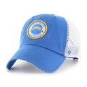 NFL チャージャーズ アジャスタブルキャップ '47 メンズ パウダーブルー (NFL Highline Trucker Clean Up)