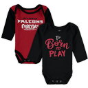 NFL ファルコンズ ロンパース Outerstuff（アウタースタッフ） ベビー ブラック (20 Newborn Little Player LS 2 Pack Creeper)