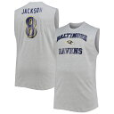 NFL レイブンズ ラマー・ジャクソン タンクトップ Fanatics（ファナティクス） メンズ ヘザーグレイ (Men's B&T Player N&N Muscle Tank)