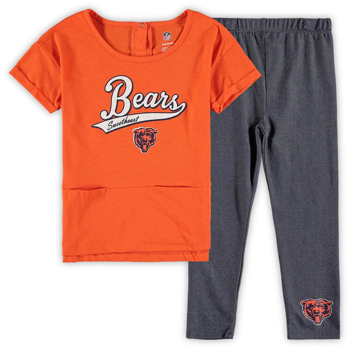 NFL ベアーズ 上下ウェアセット Outerstuff（アウタースタッフ） トドラー オレンジ (20 Juvenile Diamond SST & Legging Set)