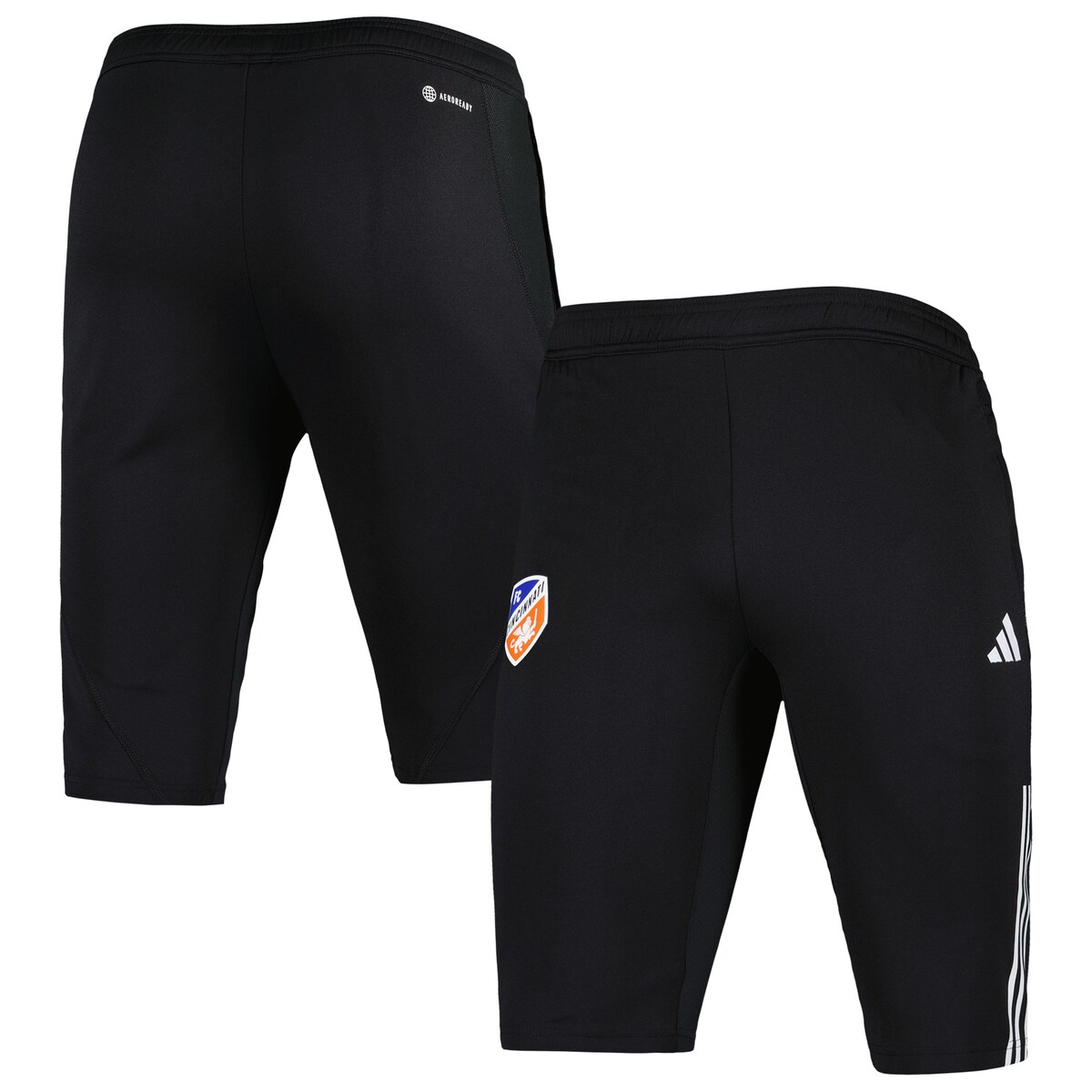 MLS FCシンシナティ トレーニングパンツ Adidas（アディダス） メンズ ブラック (ADI S23 Men's Training 1/2 Pant)