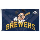 Let your Milwaukee Brewers team spirit soar with this striking 3' x 5' Disney one-sided flag. This flag from WinCraft features crisp graphics and a classic design that's ready to hang. Inside or outside, this Milwaukee Brewers flag will make a big statement about your fandom.Brand: WinCraftOfficially licensedSublimated graphicsImportedMaterial: 100% PolyesterMeasures approx. 3' x 5'One-sided designQuad-stitched fly endsSuitable for indoor or outdoor useReinforced brass grommets