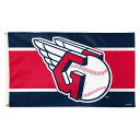 Fly your Cleveland Guardians pride high on game day with this Stripe Deluxe flag from WinCraft. It features detailed graphics on a 3' x 5' background so everyone around knows which team you support. This single-sided flag comes with two metal grommets for easy hanging as you get ready to watch your Cleveland Guardians.Strong canvas header with brass grommetsBrand: WinCraftMade in the USASublimated graphicsMaterial: 100% PolyesterMeasures approx. 3' x 5'Officially licensedSingle-sided design