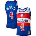NBA ブレッツ クリス・ウェバー ユニフォーム Mitchell & Ness(ミッチェル&ネス) レディース ブルー (MNC NBA Womens Swn...