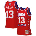 Commemorate Steve Nash being named to the 2003 Western Conference All Star roster with this Mitchell & Ness Swingman jersey. Fresh Steve Nash graphics make for a spirited piece to have on hand thanks to its patriotic design. Plus, a sleeveless construction and mesh fabric promote breathability and comfort.Officially licensedWoven jock tagMachine wash, line dryMesh fabricImportedSwingmanMaterial: 100% PolyesterTackle twill graphicsHeat-sealed fabric appliqueBrand: Mitchell & NessCrew neckSleevelessSide split hem