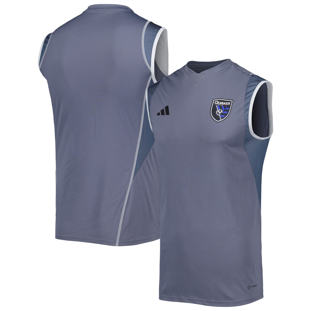 MLS アースクエイクス ユニフォーム Adidas（アディダス） メンズ グレイ (ADI 2024 Men's Sleeveless Training Jersey)