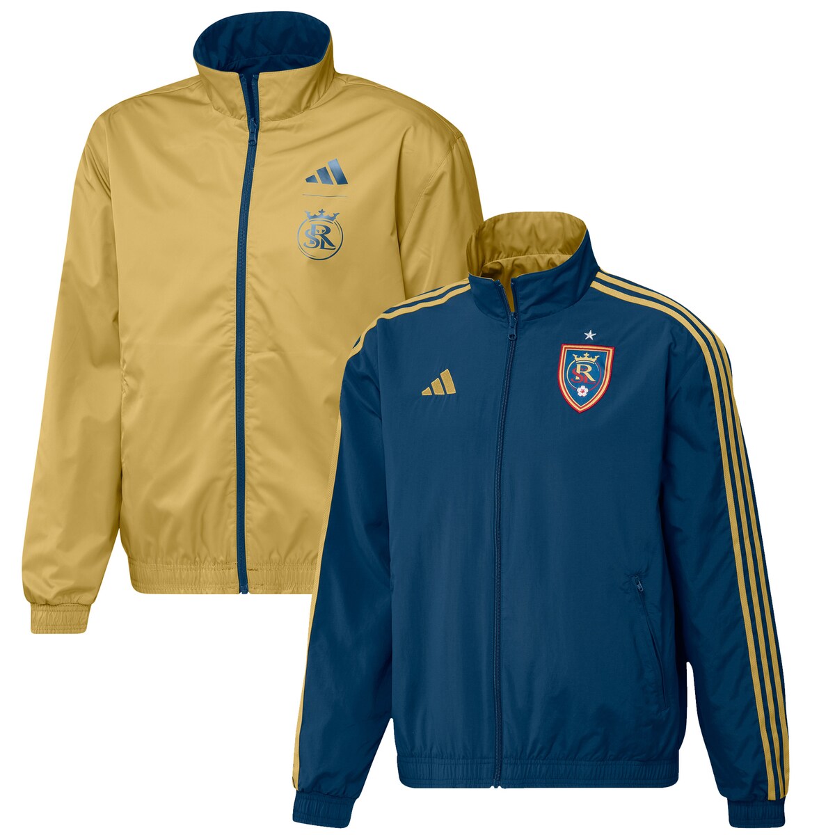 MLS ソルトレイク ジャケット Adidas（アディダス） メンズ ネイビー (ADI S23 Men's Reversible Anthem Jacket)