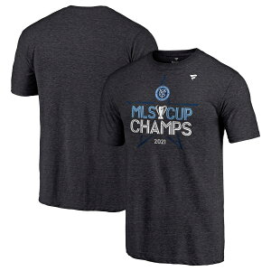 エントリーでポイント 5倍【公式グッズ】MLS ニューヨーク・シティFC Tシャツ Fanatics(ファナティクス) メンズ ヘザーチャコール (NUT Men's 2021 MLS Cup Champs Locker Room Tee)