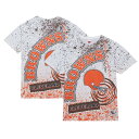 【公式グッズ】NFL ブラウンズ Tシャツ Mitchell & Ness/ミッチェル&ネス メンズ ホワイト (23 NFL TEAM BURST SUBLIMATED SS TEE)