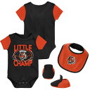 NFL ベンガルズ ベビー服 セット Outerstuff（アウタースタッフ） ベビー ブラック (22 Newborn Little Champ Creeper Bib & Bootie Set)