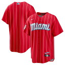 MLB マーリンズ レプリカ ユニフォーム Nike ナイキ メンズ レッド (Men's Nike City Connect Replica Team Jersey - 2023 Marlins Patch Change)