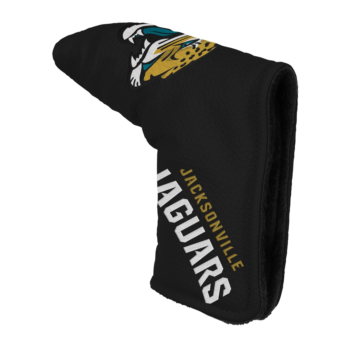 Showcase your devout Jacksonville Jaguars fandom out on the green with this blade putter cover from WinCraft. On top of shielding your club against minor scratches and dints, it features bold Jacksonville Jaguars graphics others can't miss while you're playing a round of 9 or 18.Fits most standard blade puttersImportedOfficially licensedSurface washableBrand: WinCraftEmbroidered graphics