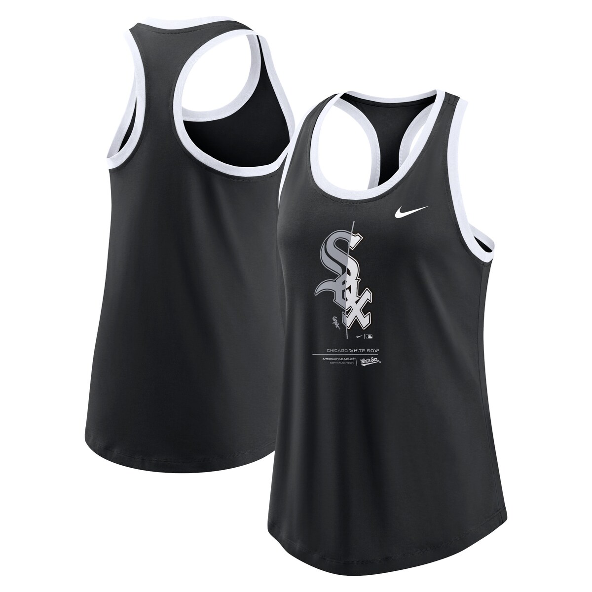【公式グッズ】MLB ホワイトソックス タンクトップ Nike/ナイキ レディース ブラック (Women's Nike Team Tech Racerback...