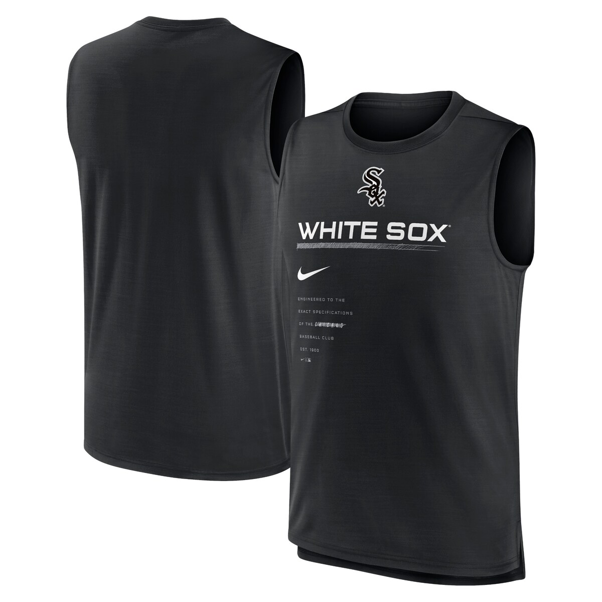 ナイキ タンクトップ  メンズ MLB ホワイトソックス タンクトップ Nike ナイキ メンズ ブラック (23 Men's Nike Exceed Tank)