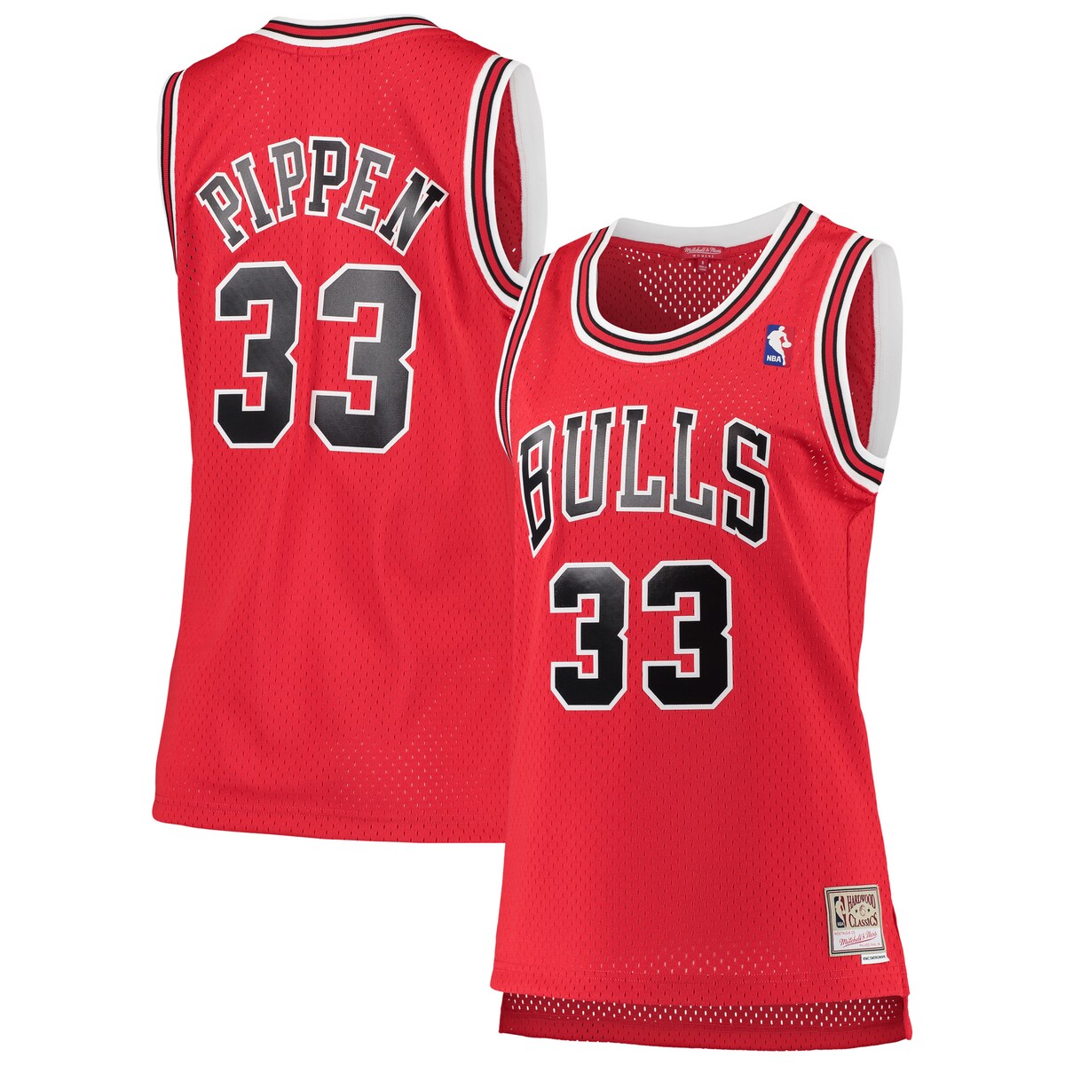 No other athlete compares to the level of respect you have for Scottie Pippen. Now, showcase your pride for your all-time favorite basketball player with his very own Chicago Bulls Hardwood Classics swingman jersey. This Mitchell & Ness jersey puts an exciting twist on your team's usual look, complete with throwback graphics from the 1997-98 season.Material: 100% PolyesterImportedOfficially licensedNike SwingmanBrand: Mitchell & NessTackle twill graphicsSplit hem with droptailWoven jock tagMachine wash, line dryCrew neck