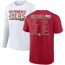 NFL 49ers Tシャツ Fanatics（ファナティクス） メンズ スカーレット (23 HSN Men 039 s SS/LS Schedule T-Shirt Combo Pack)